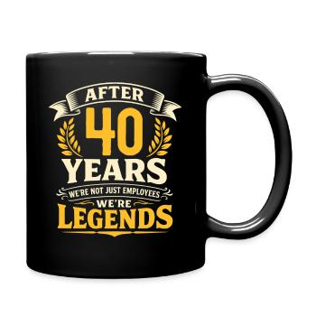 40th Company Anniversary Service Anniversary Work - Full Colour Mug - black - Right