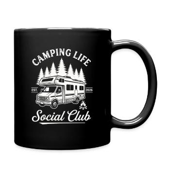 Conception de la vie de camping pour les amateurs de camping-car - Mug uni - noir - Droite