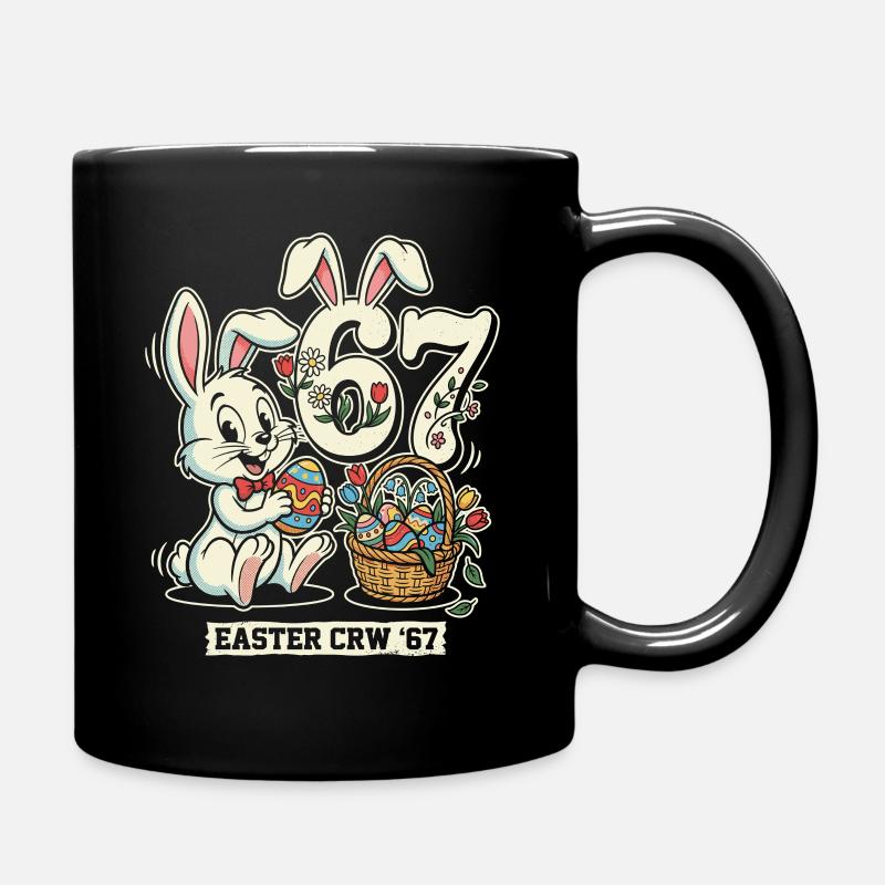 Osterhase 67 Vintage-Design - Tasse einfarbig - Schwarz