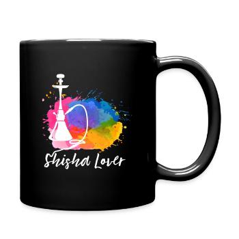 Shisha Liebe Farbexplosion / Hookah Wasserpfeife - Tasse einfarbig - Schwarz - Rechts