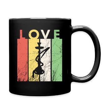love shisha / hookah - Tasse einfarbig - Schwarz - Rechts