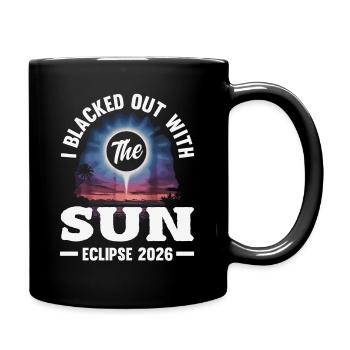 Sonnenfinsternis 2026, 12. August - Tasse einfarbig - Schwarz - Rechts