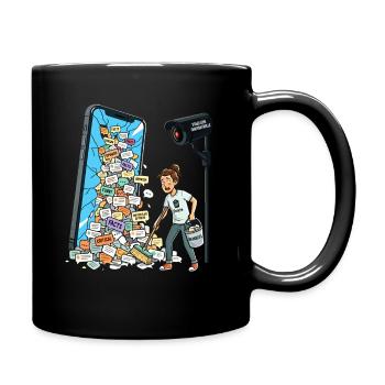 Contrôle du chat Non merci Liberté d’expression Censure - Mug uni - noir - Droite