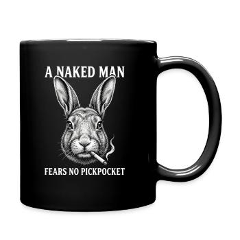Un homme nu ne craint pas de pickpocket Drôle vintage - Mug uni - noir - Droite