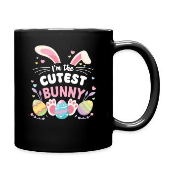 I'm the cutest bunny sweetie - Full Colour Mug - black - Right