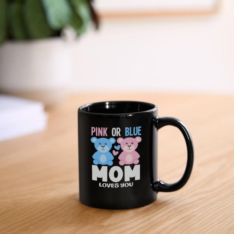 Pink Oder Blau Mama Liebt Dich Tasse einfarbig