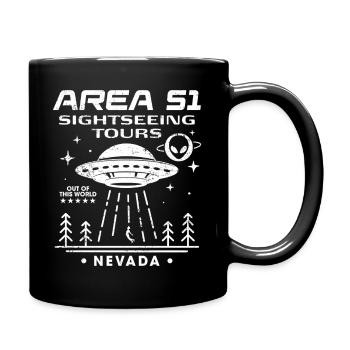 Area 51 Besichtigungstouren - Tasse einfarbig - Schwarz - Rechts