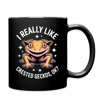Crowned Gecko Sayings Funny Crowned Gecko Gift - Full Colour Mug - black - Right
