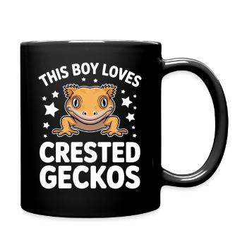 Crowned Gecko Sayings Funny Crowned Gecko Gift - Full Colour Mug - black - Right