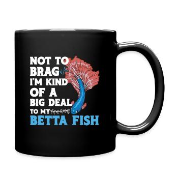 Siamesischer Kampffischbeckenbesitzer Aquarium-Betta - Tasse einfarbig - Schwarz - Rechts