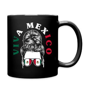 Mexiko Stolz & Heimat Mexikaner Mexico Flagge - Tasse einfarbig - Schwarz - Rechts
