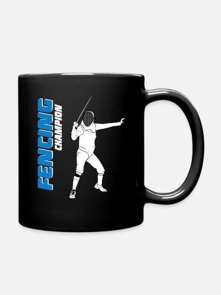 Escrime - Fechten - Fechter - Fechtkampf - Mug uni - noir