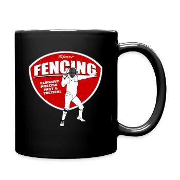 Fencing - Fechten - Fechter - Fechtkampf - Full Colour Mug - black - Right
