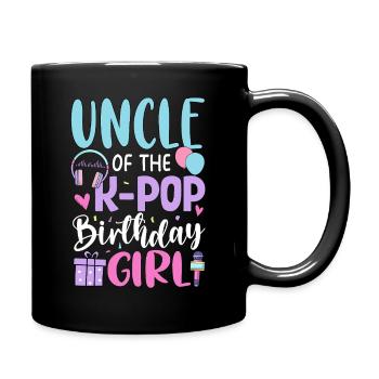 Uncle Of The K Pop Birthday Girl - Full Colour Mug - black - Right
