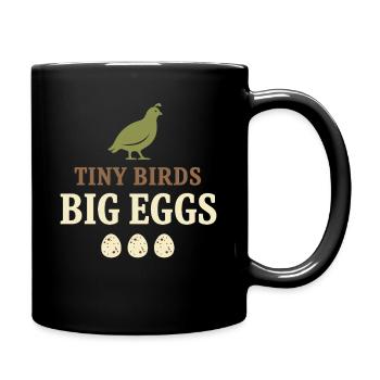 Wachtelhalter Wachtelbauer Hinterhofwachtel - Tasse einfarbig - Schwarz - Rechts