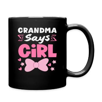 Grand-mère Grand-mère dit révélation du sexe de la fille - Mug uni - noir - Droite