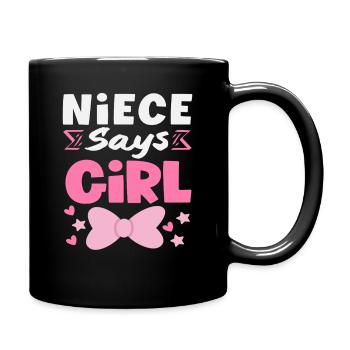 La nièce dit que la fille a révélé le sexe - Mug uni - noir - Droite