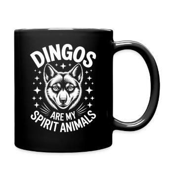 Dingo Sprüche Dingos Lustiges Dingo Geschenk - Tasse einfarbig - Schwarz - Rechts