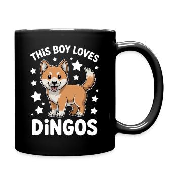 Dingo Sprüche Dingos Lustiges Dingo Geschenk - Tasse einfarbig - Schwarz - Rechts