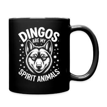 Dingo Sprüche Dingos Lustiges Dingo Geschenk - Tasse einfarbig - Schwarz - Rechts