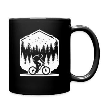 Mountainbike Design für Outdoor Abenteuer Fans - Tasse einfarbig - Schwarz - Rechts