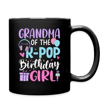Grandma Of The K Pop Birthday Girl - Full Colour Mug - black - Right