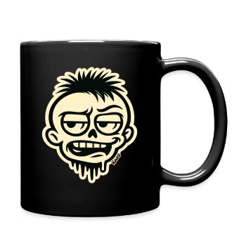 Schädelgraffiti - Tasse einfarbig - Schwarz - Rechts