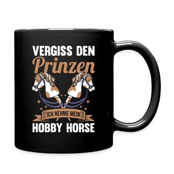 Steckenpferd Hobbyhorse Hobby Horsing - Tasse einfarbig - Schwarz - Rechts