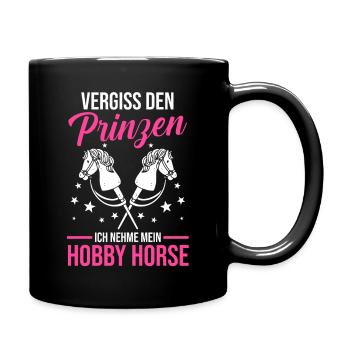 Steckenpferd Hobbyhorse Hobby Horsing - Tasse einfarbig - Schwarz - Rechts