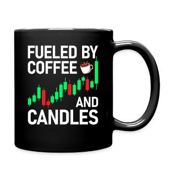 Café et bougies Marché boursier Trader en bourse - Mug uni - noir - Droite