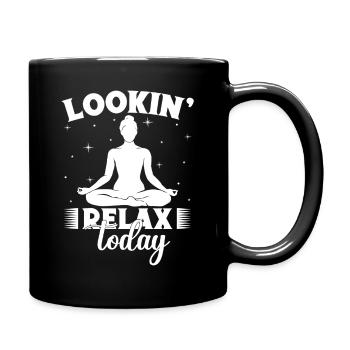 Pilates Enthusiasts Lookin Relax Today Pilates - Full Colour Mug - black - Right