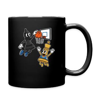 Schachmatt Basketball - Tasse einfarbig - Schwarz - Rechts