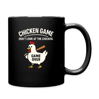 Chicken Game – Game Over Funny Chicken - Full Colour Mug - black - Right