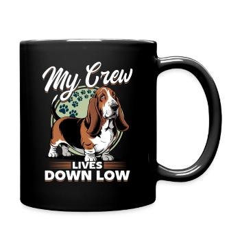 Funny Dog Breed Basset Hound - Tasse einfarbig - Schwarz - Rechts