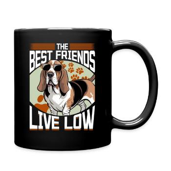 Funny Dog Breed Basset Hound - Tasse einfarbig - Schwarz - Rechts