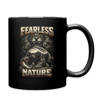 Honey Badger Animal Fearless By Nature - Full Colour Mug - black - Right