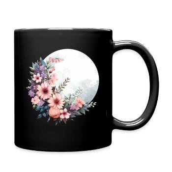 Wildflower Spring Happy Easter Ostara - Full Colour Mug - black - Right