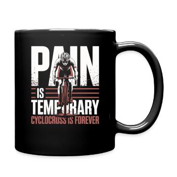 La douleur est temporaire – Vélo de cyclocross - Mug uni - noir - Droite