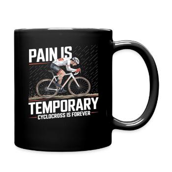 La douleur est temporaire – Vélo de cyclocross - Mug uni - noir - Droite