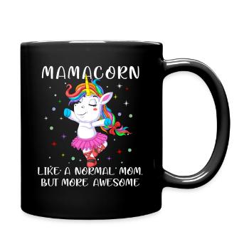Mamacorn Dancing Unicorn Mom Shirt - Full Colour Mug - black - Right