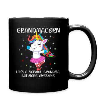 Chemise Grandmacorn Grandmacorn Grand-mère Licorne - Mug uni - noir - Droite