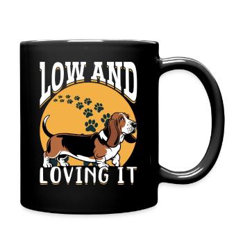Funny Dog Breed Basset Hound - Tasse einfarbig - Schwarz - Rechts