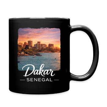 Dakar Sunset Coastal City - Full Colour Mug - black - Right