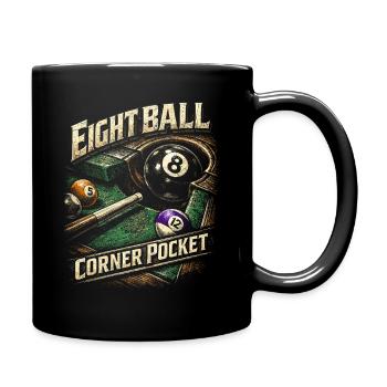 8-Ball Billard Eight Ball Corner Pocket - Tasse einfarbig - Schwarz - Rechts