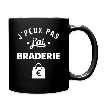 J'peux pas j'ai Braderie - Mug uni - noir - Droite