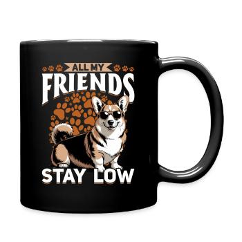Corgi de race de chien drôle - Mug uni - noir - Droite