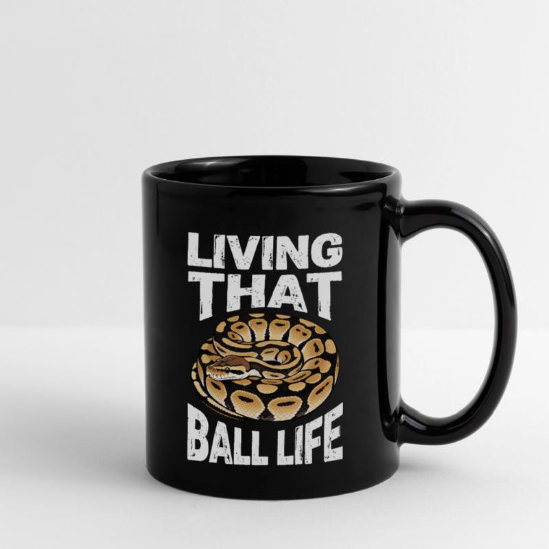 Königspython Schlangen Liebhaber Terrarium Python Tasse einfarbig