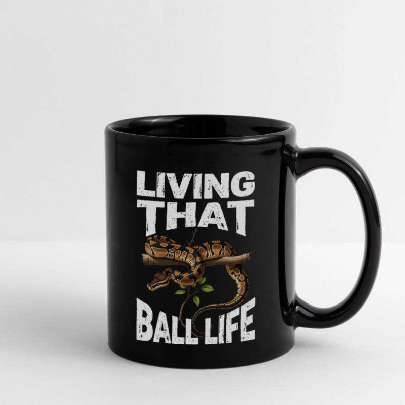 Königspython Schlangen Liebhaber Terrarium Python Tasse einfarbig