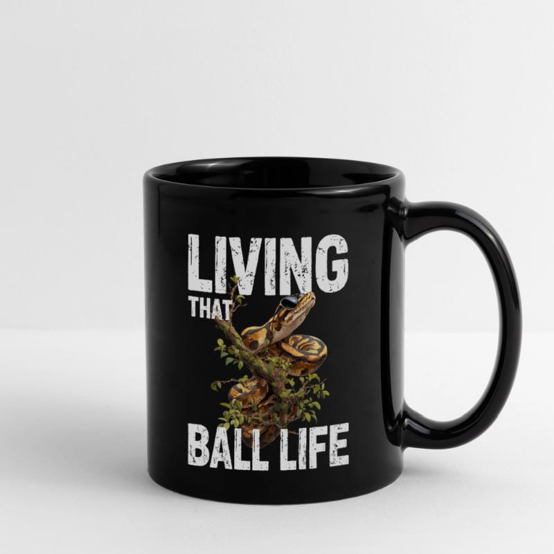 Königspython Schlangen Liebhaber Terrarium Python Tasse einfarbig