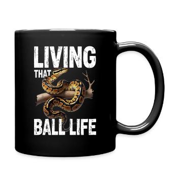 Königspython Schlangen Liebhaber Terrarium Python - Tasse einfarbig - Schwarz - Rechts